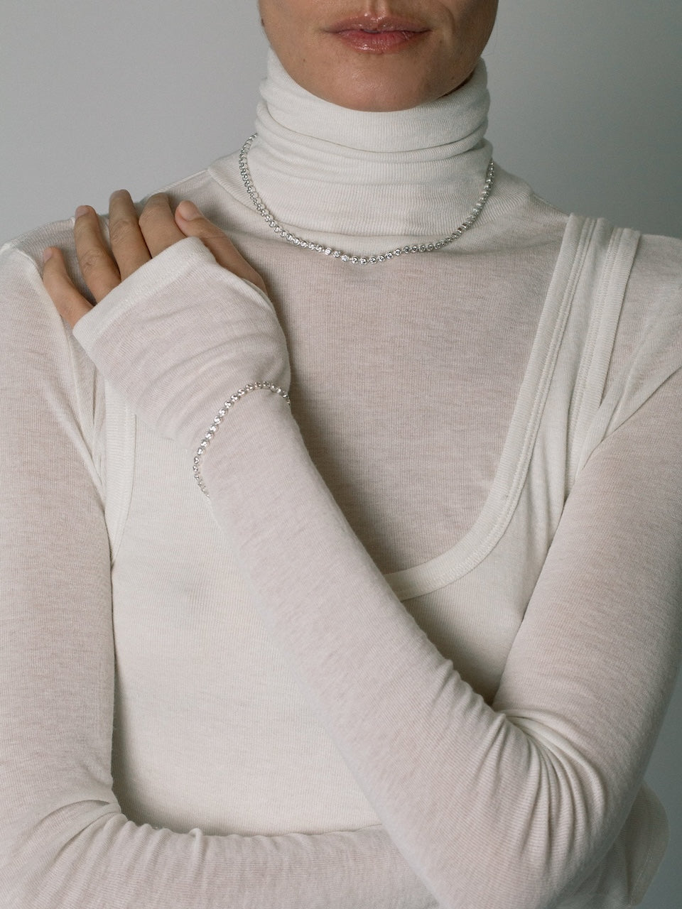 Lotus Tennis Bracelet silver