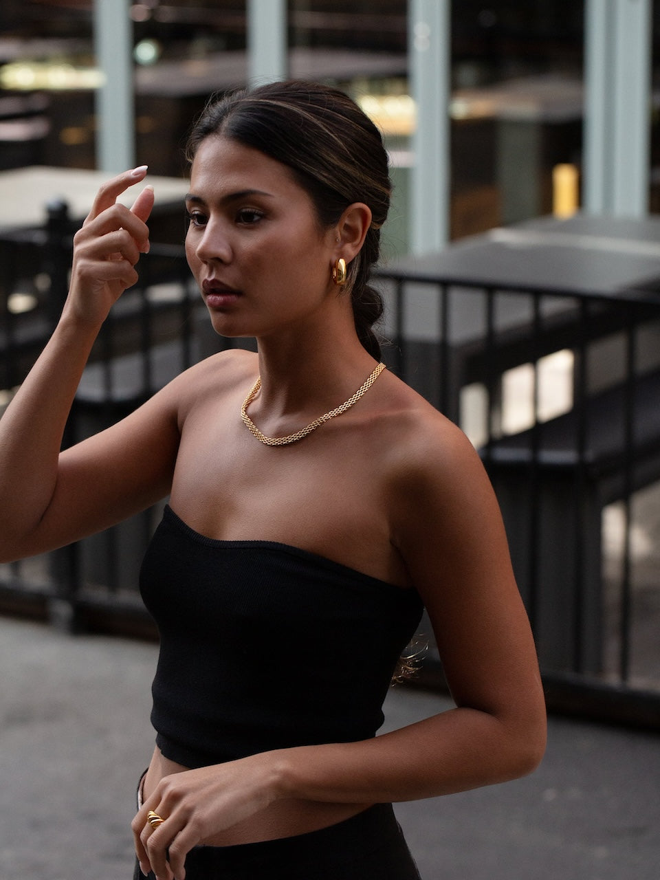 Oval Dome Hoops golden