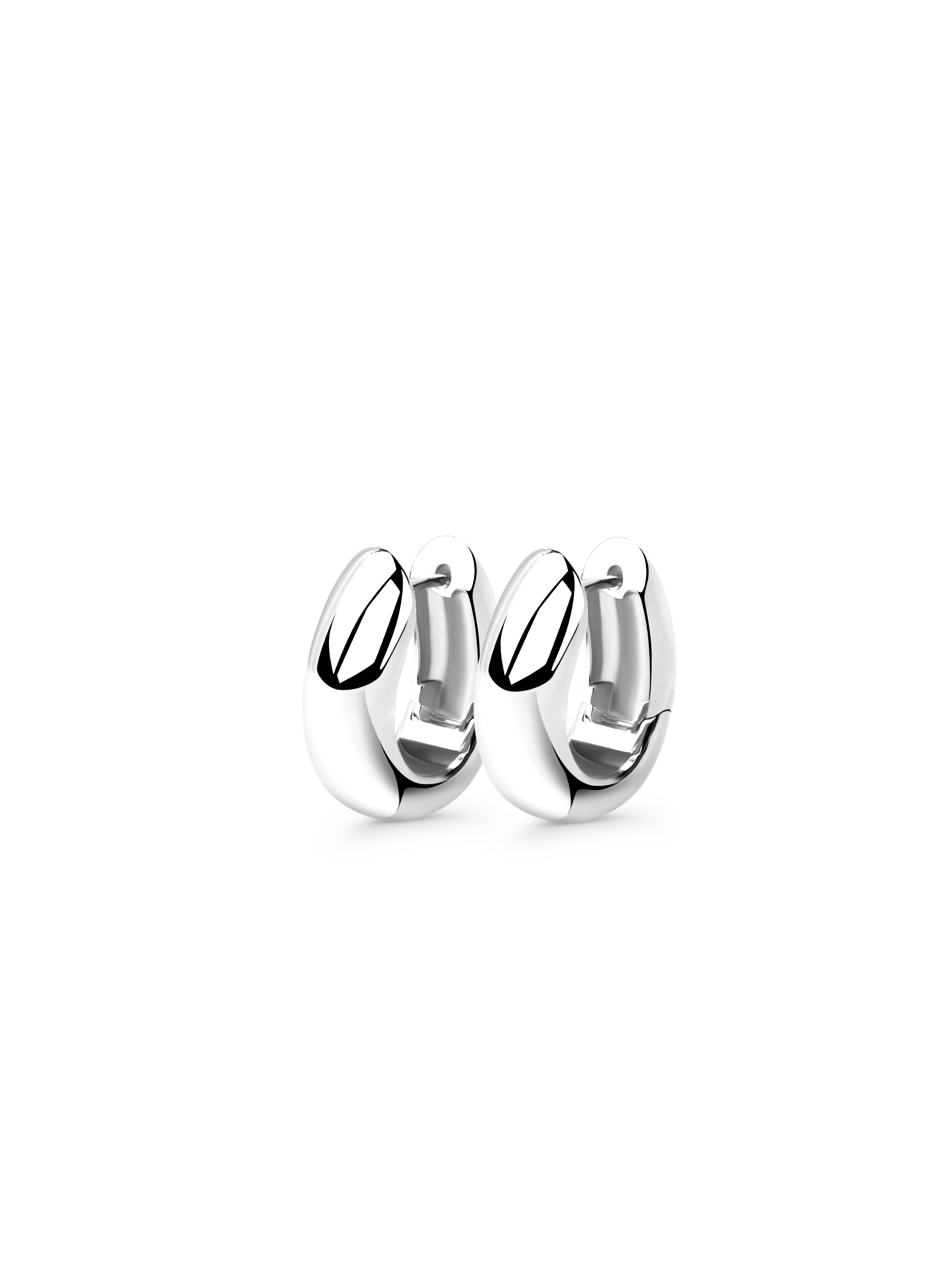 Oval Dome Hoops silver