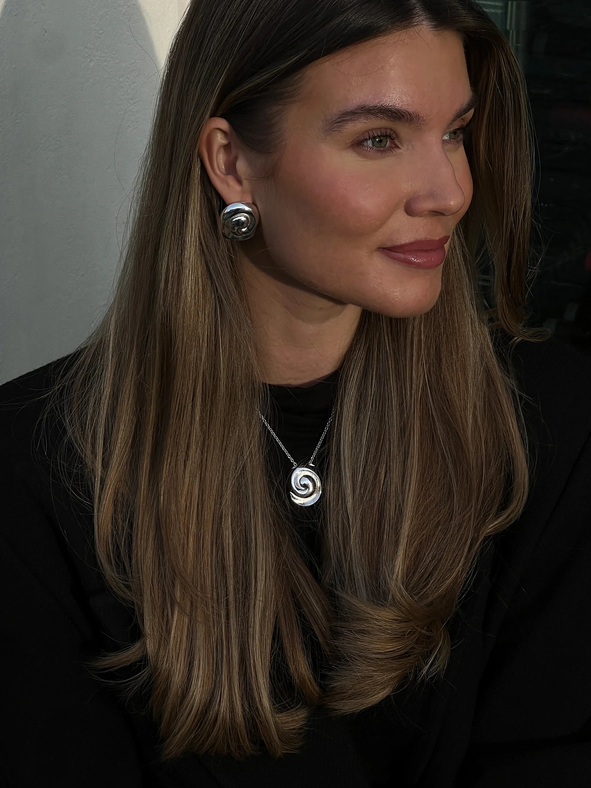 Swirl Earrings silver