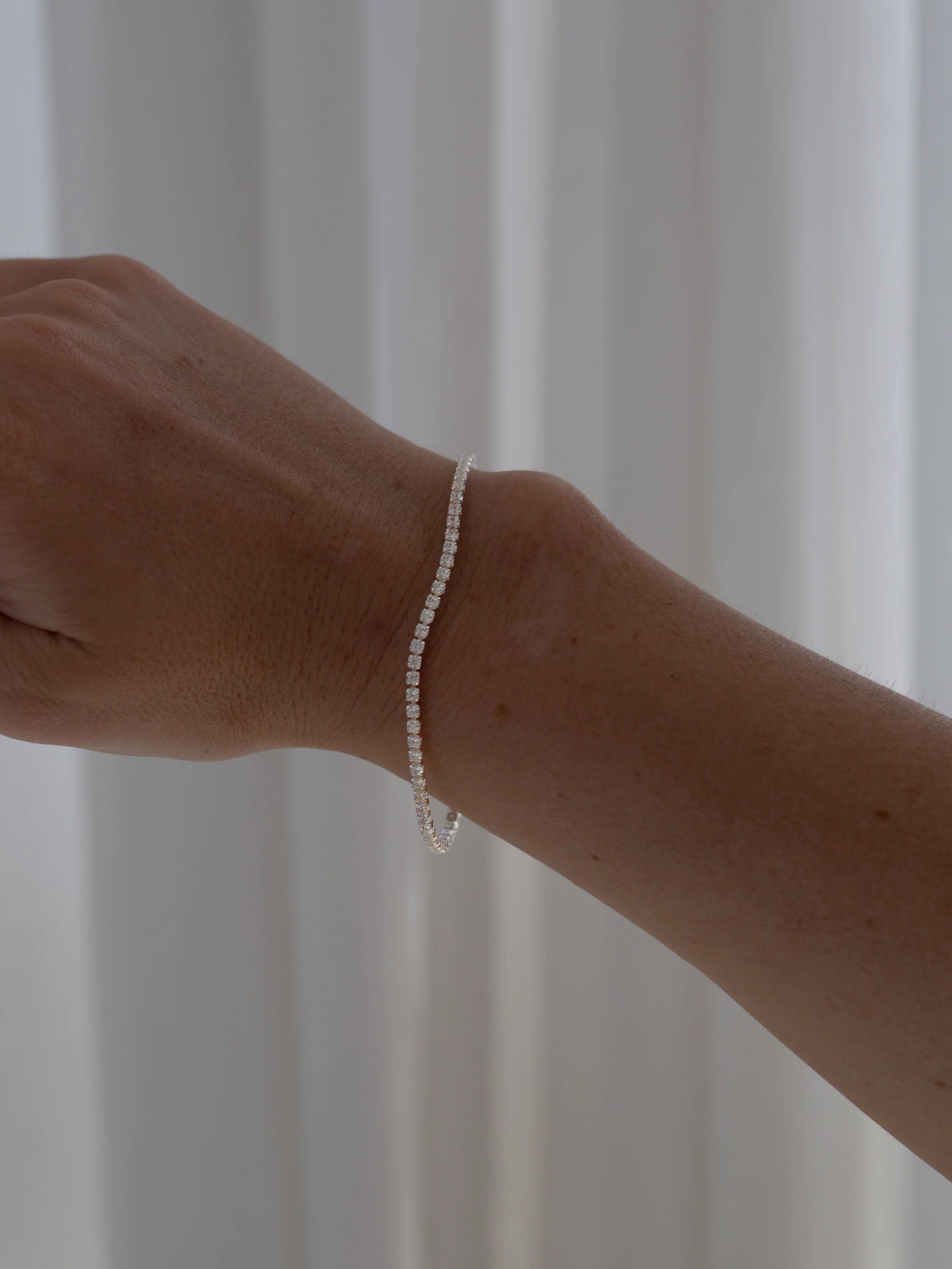 Thin Tennis Bracelet silver