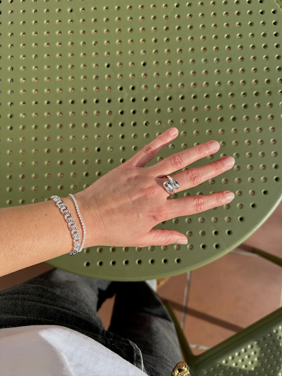 Thin Tennis Bracelet silver