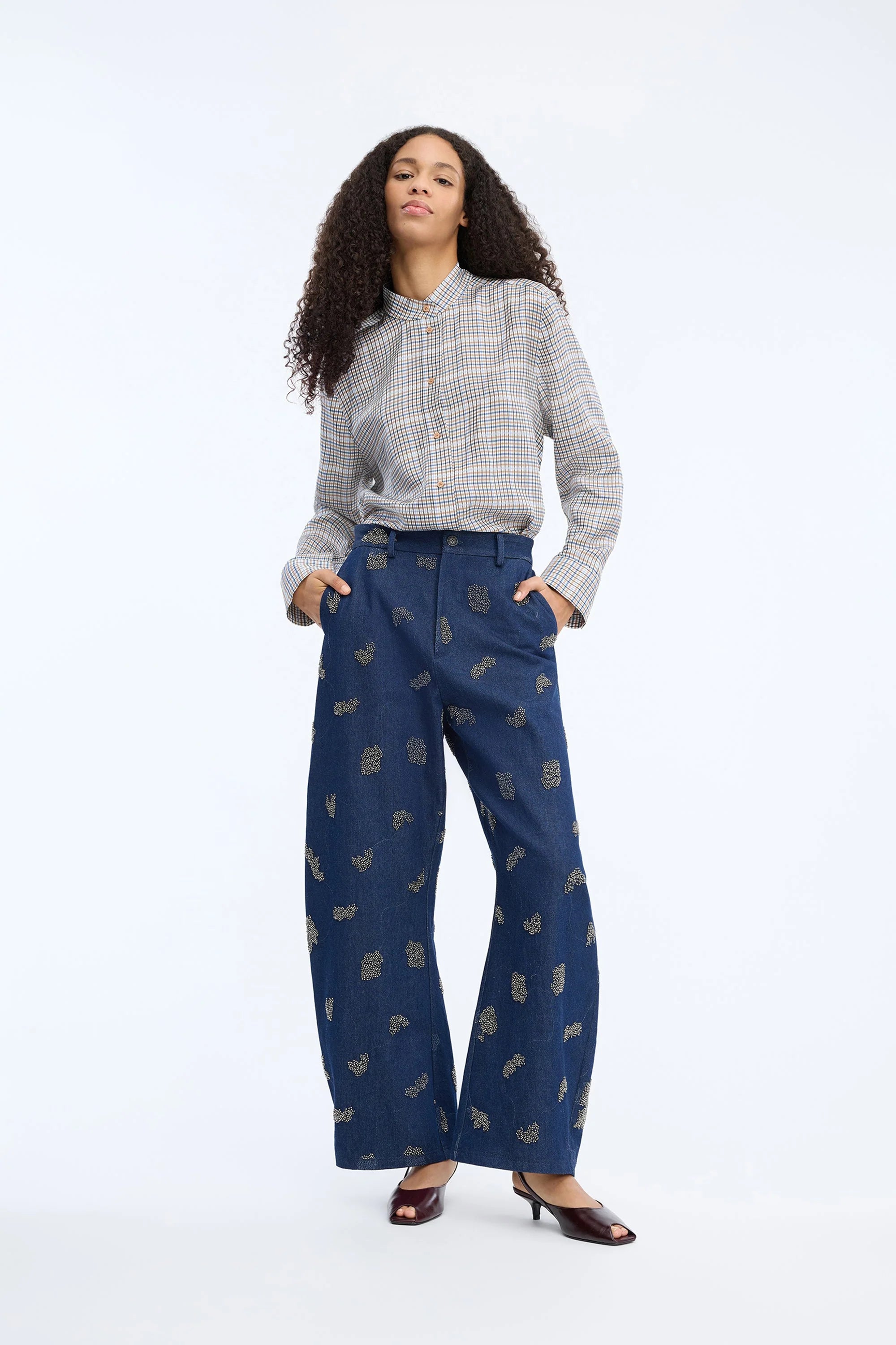 Veiling Top Blouse mix blue
