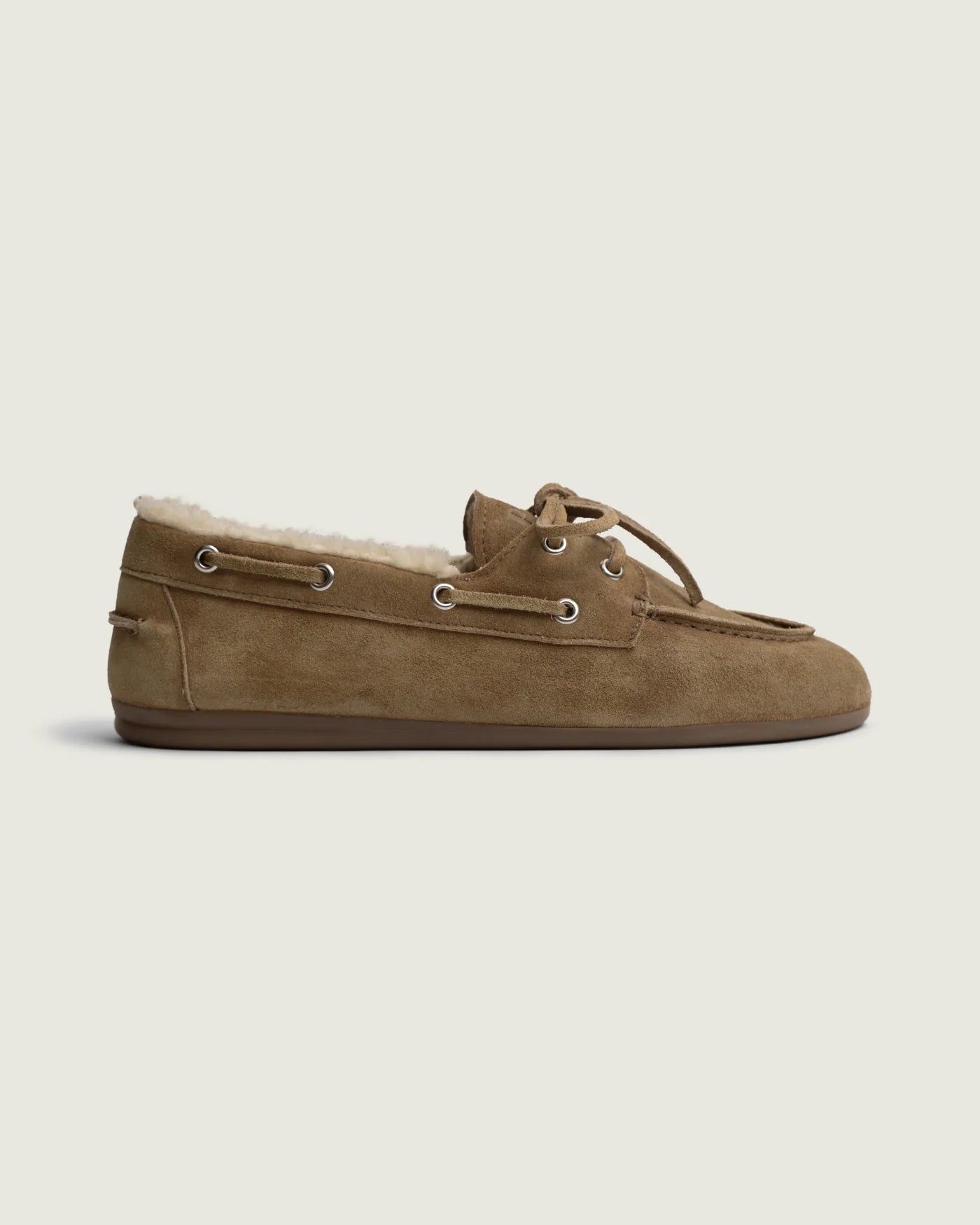 Boat Loafer Brushed Fur Suede camel