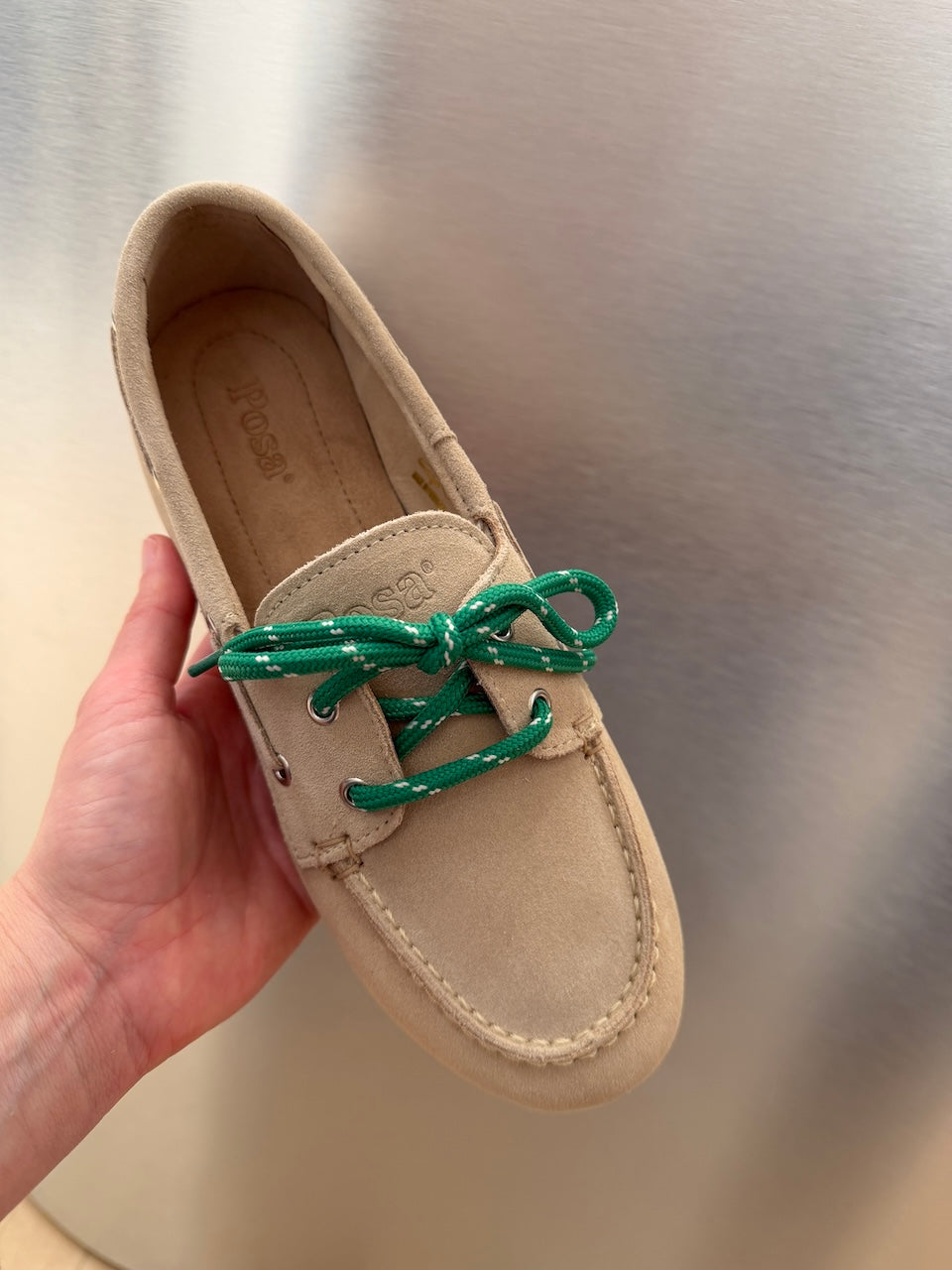 Boat Loafer Brushed Suede light taupe