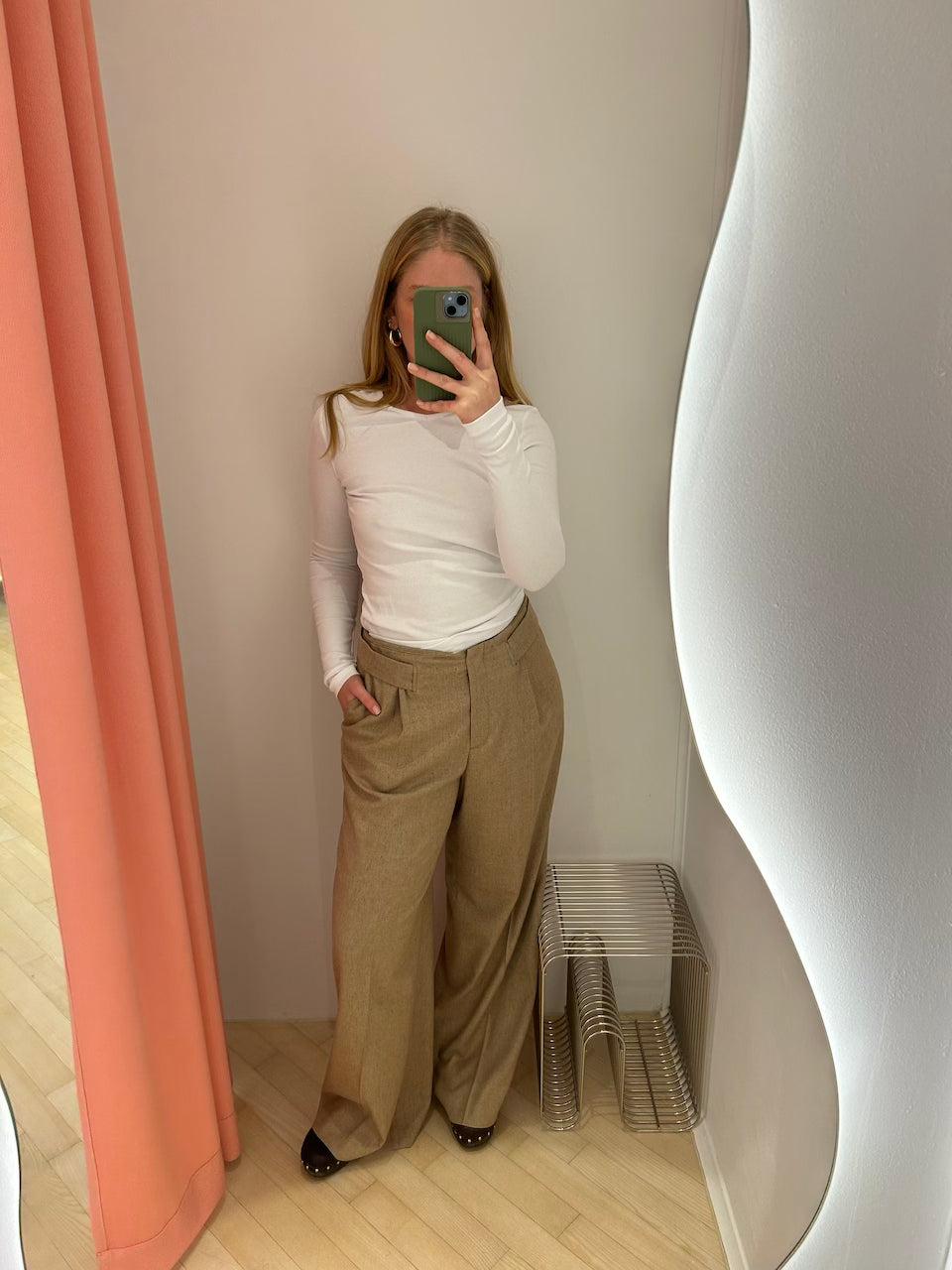 Rosamunda Wide Pant With Eyelet Belt tigers eye