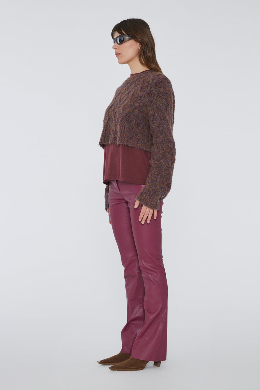 Flola Stretch Leather Pants port royale