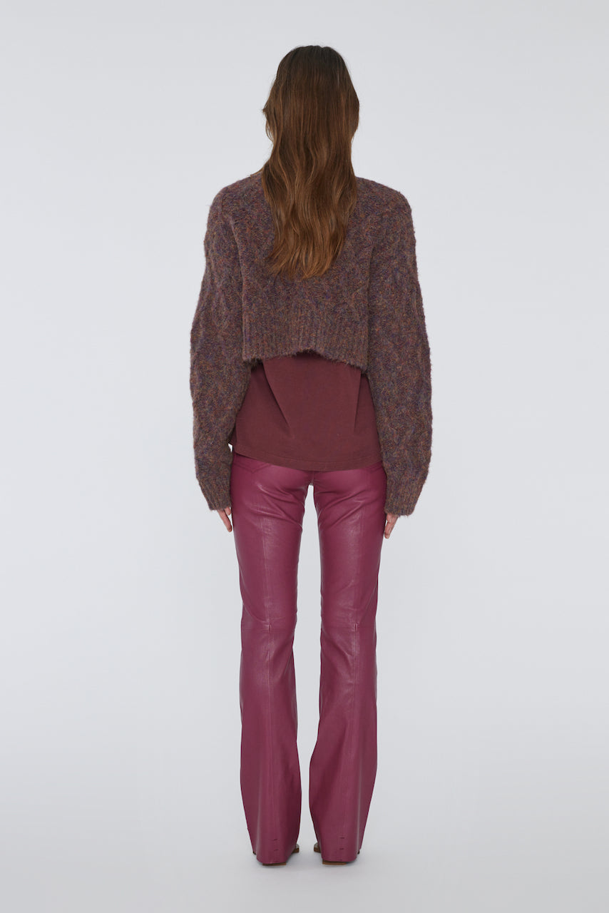 Flola Stretch Leather Pants port royale