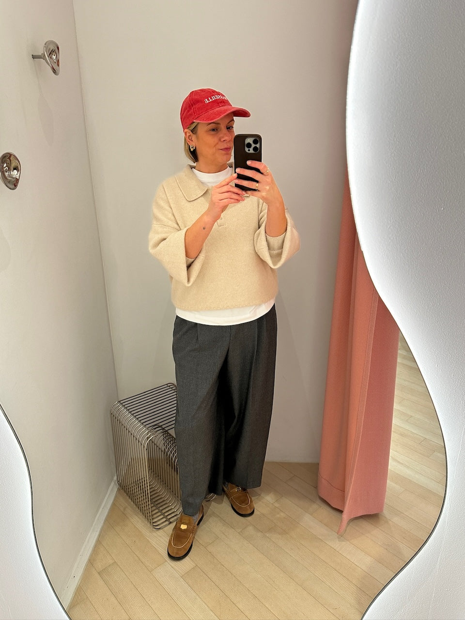 Noa Crop Pants Cashmere Touched Flannel castlerock