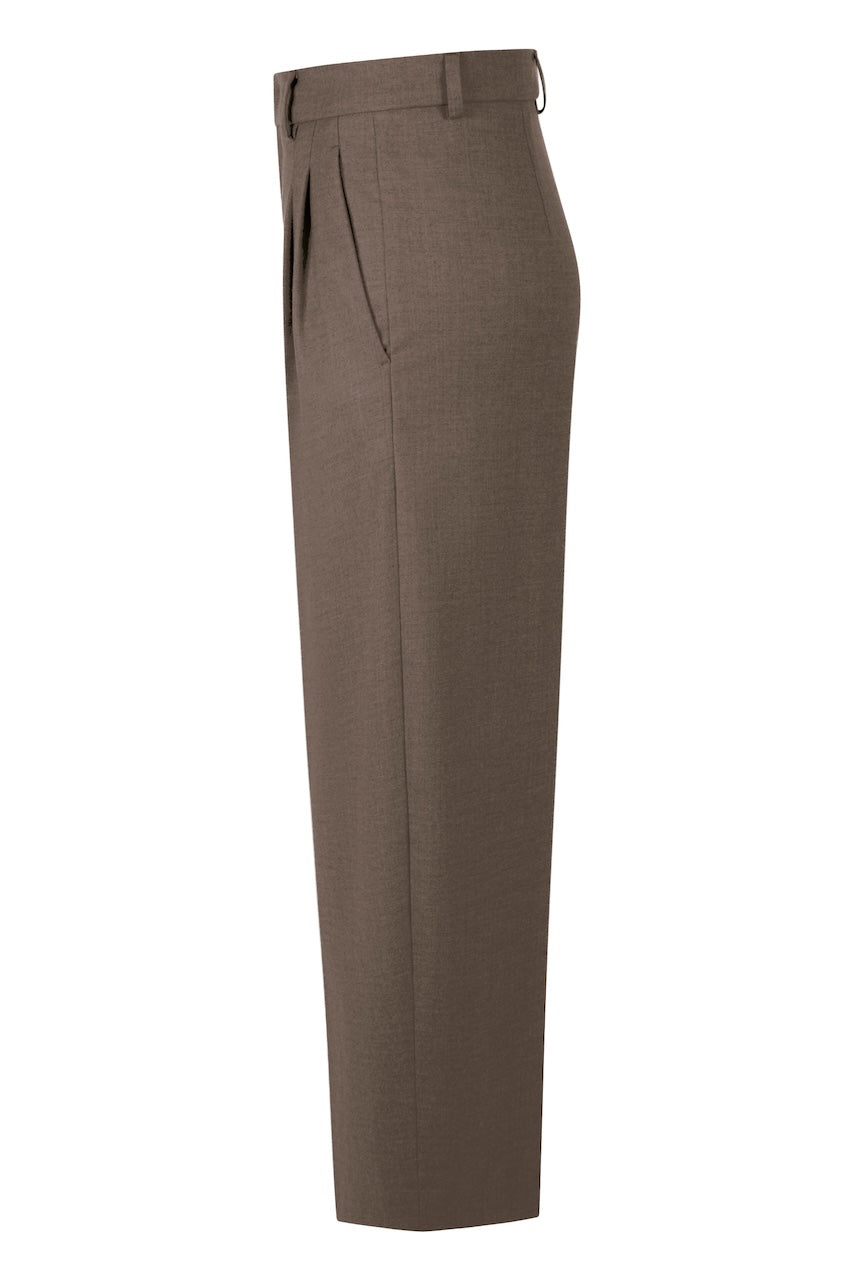 Noa Crop Pants Cashmere Touched Flannel dark sabbia