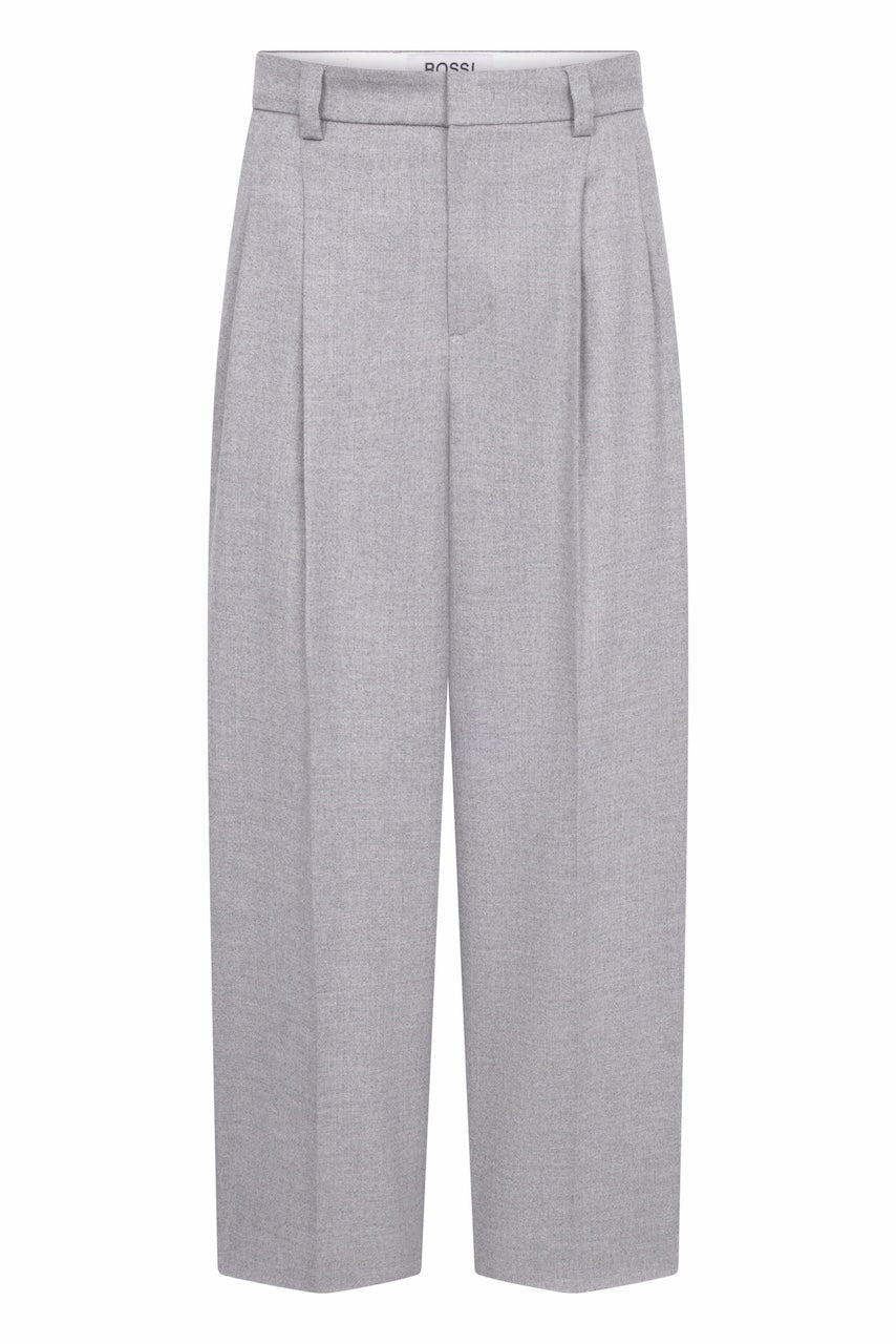 Noa Crop Pants Cashmere Touched Flannel marmorgrau