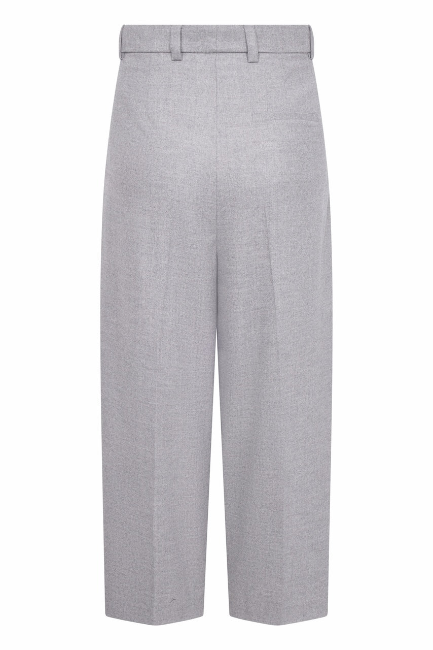 Noa Crop Pants Cashmere Touched Flannel marmorgrau