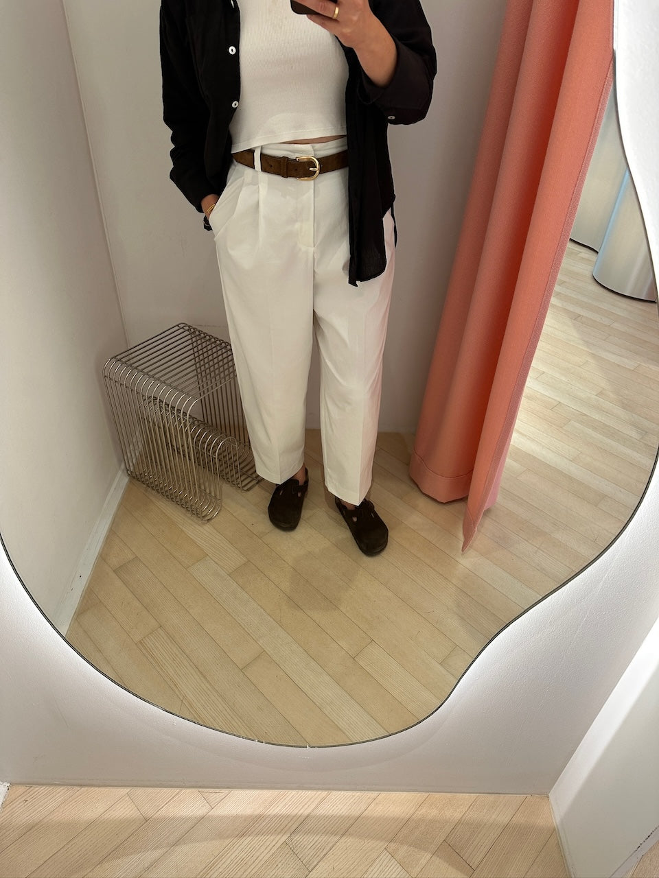 Noa Crop Pants Feather Weight Popeline natur