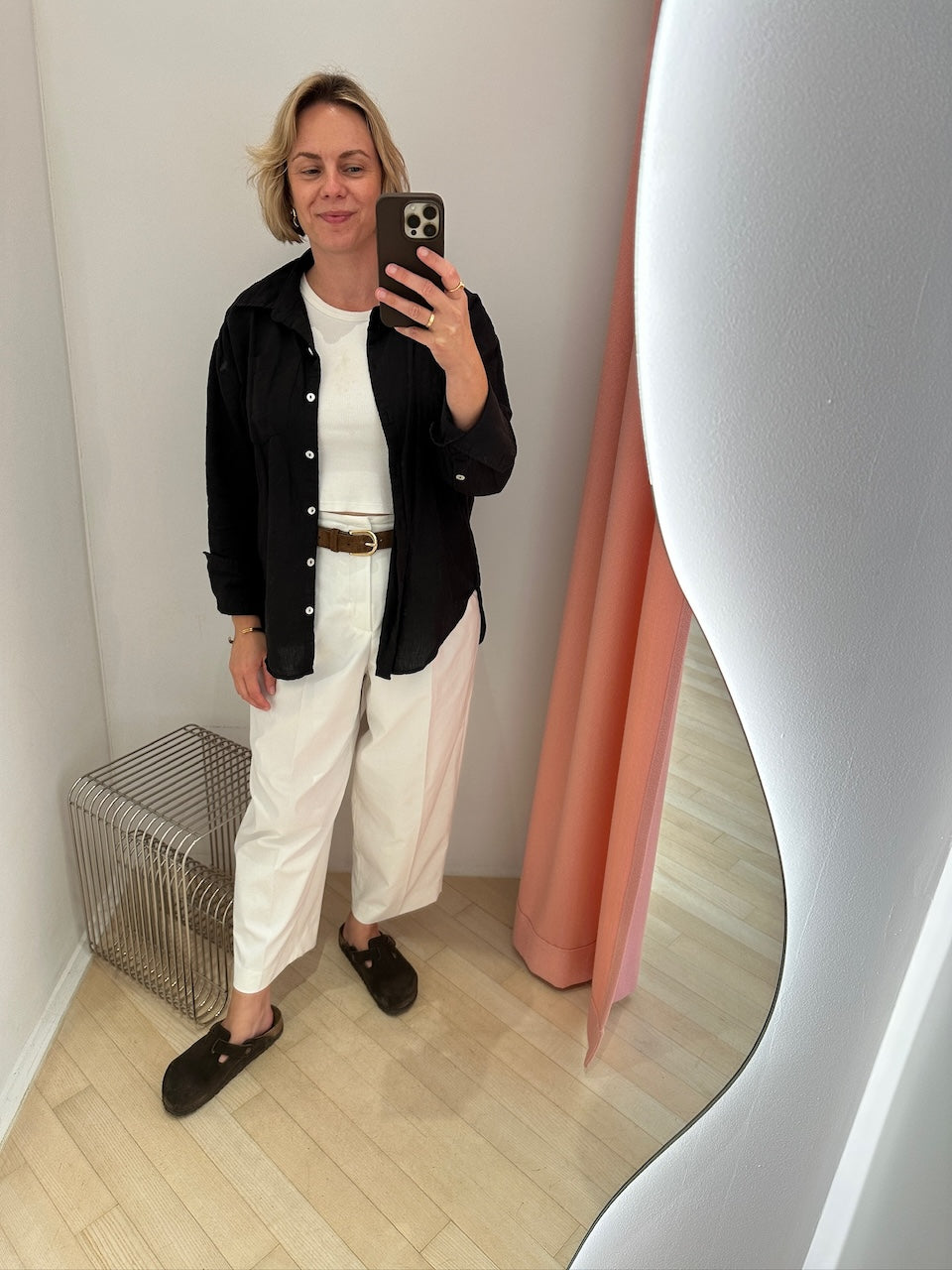 Noa Crop Pants Feather Weight Popeline natur