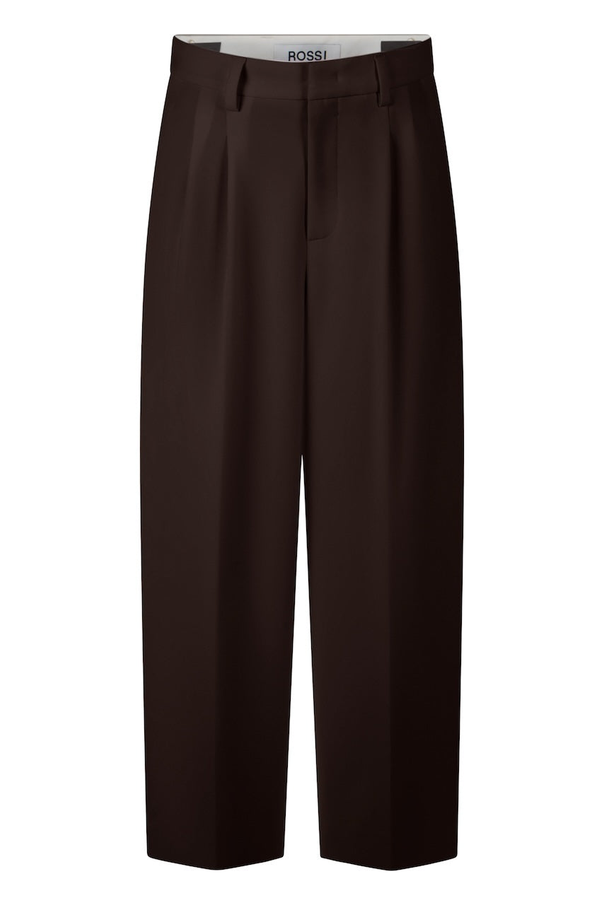 Noa Crop Pants Fluid Cade dark brown