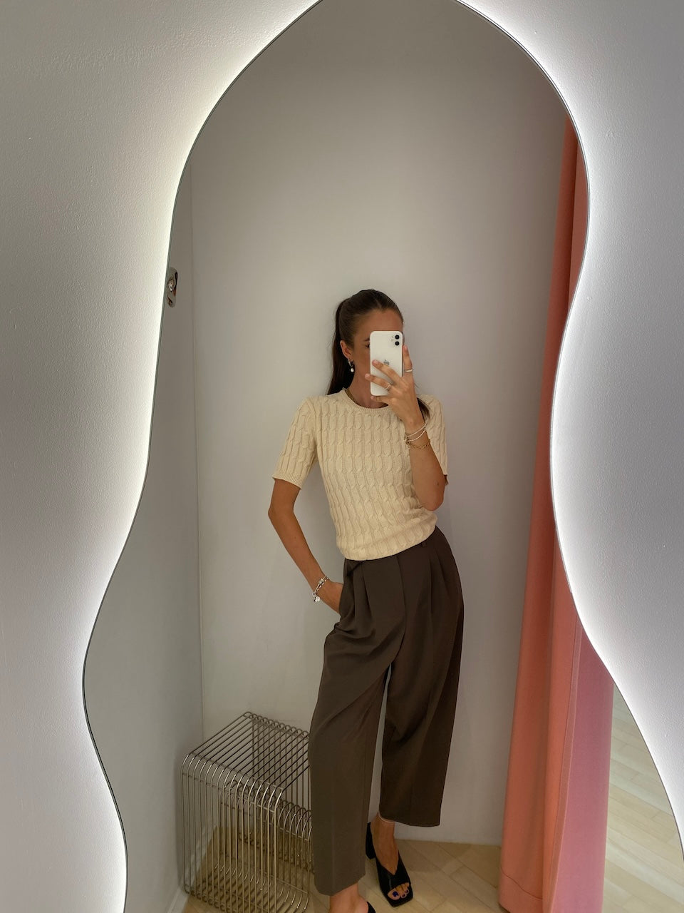 Noa Crop Pants Fluid Cade taupe
