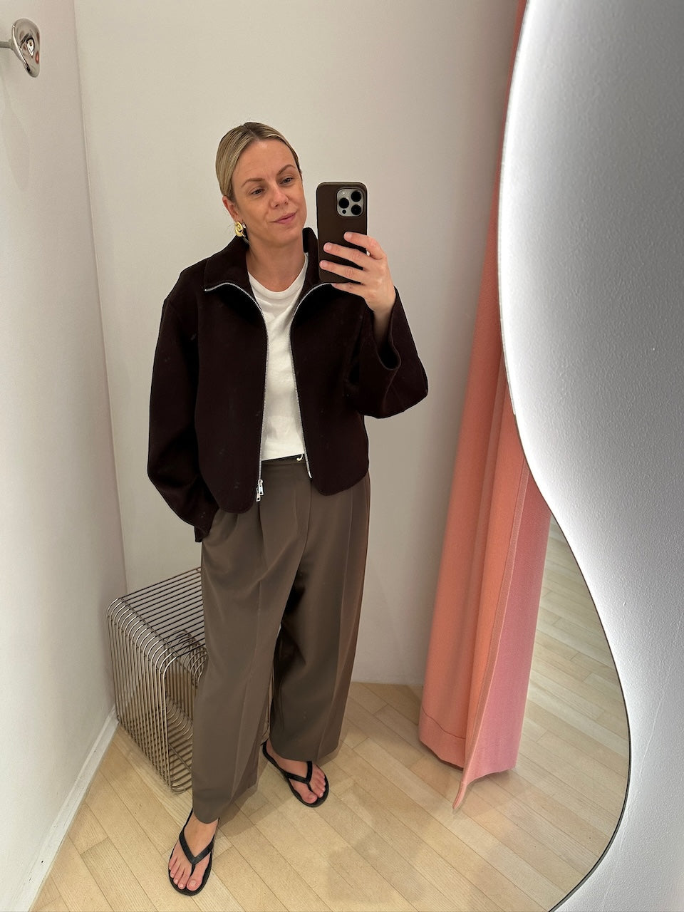 Noa Crop Pants Fluid Cade taupe