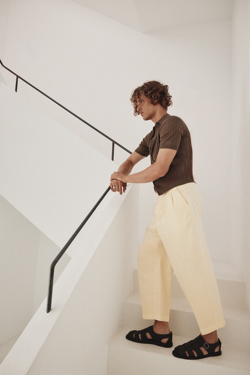 Noa Crop Denim Pants vanille