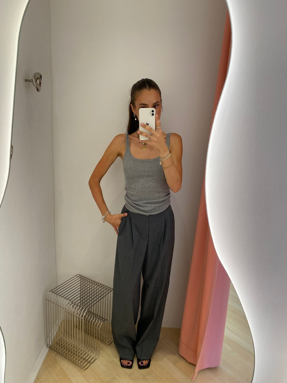 Noa Pants Cashmere Touched Flannel castlerock