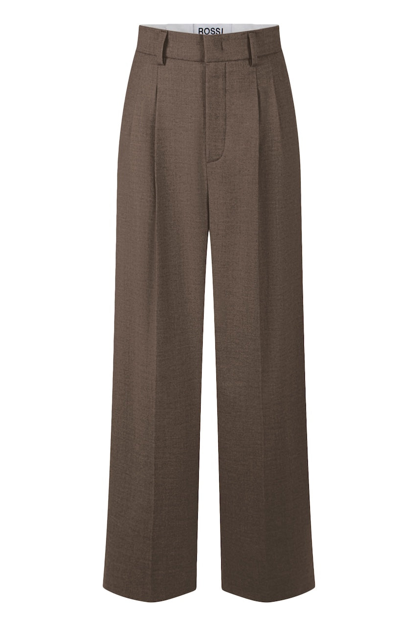 Noa Pants Cashmere Touched Flannel dark sabbia