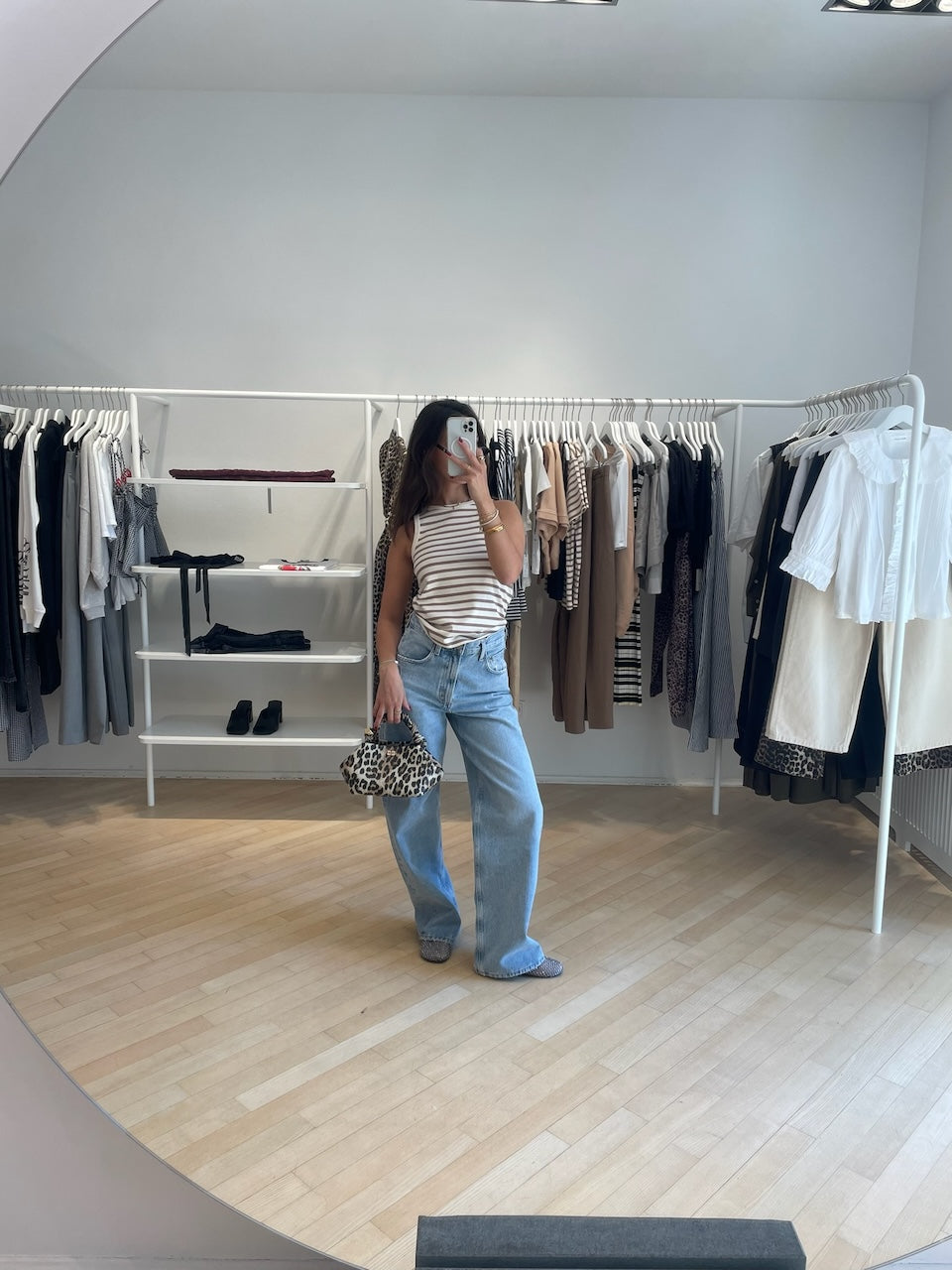 Loui Tank Top light brown stripes