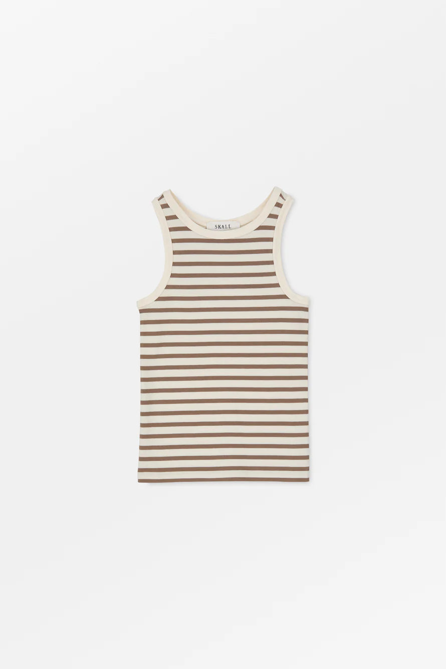 Loui Tank Top light brown stripes