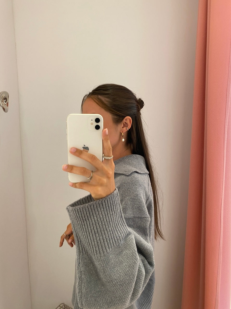 Dean V-Neck Jumper grey melange