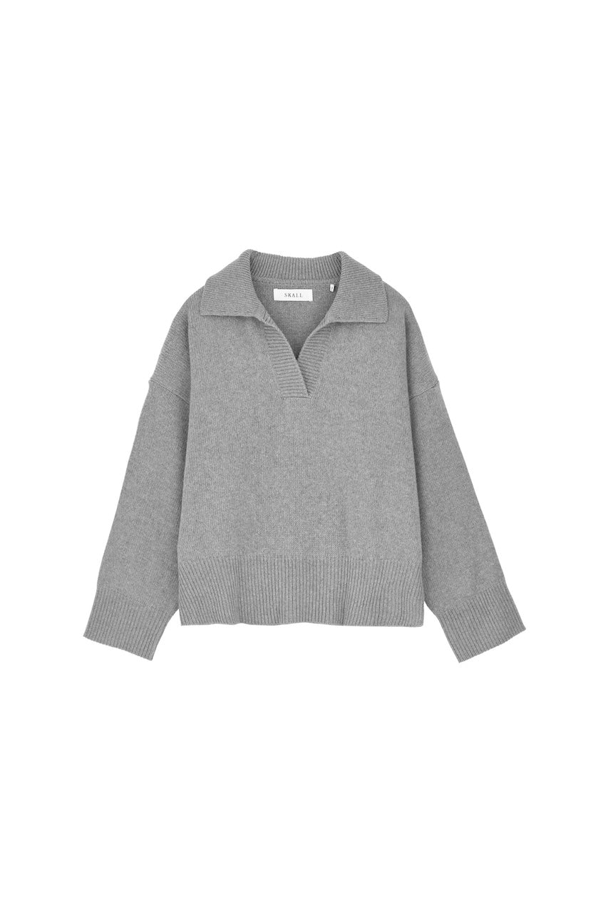 Dean V-Neck Jumper grey melange