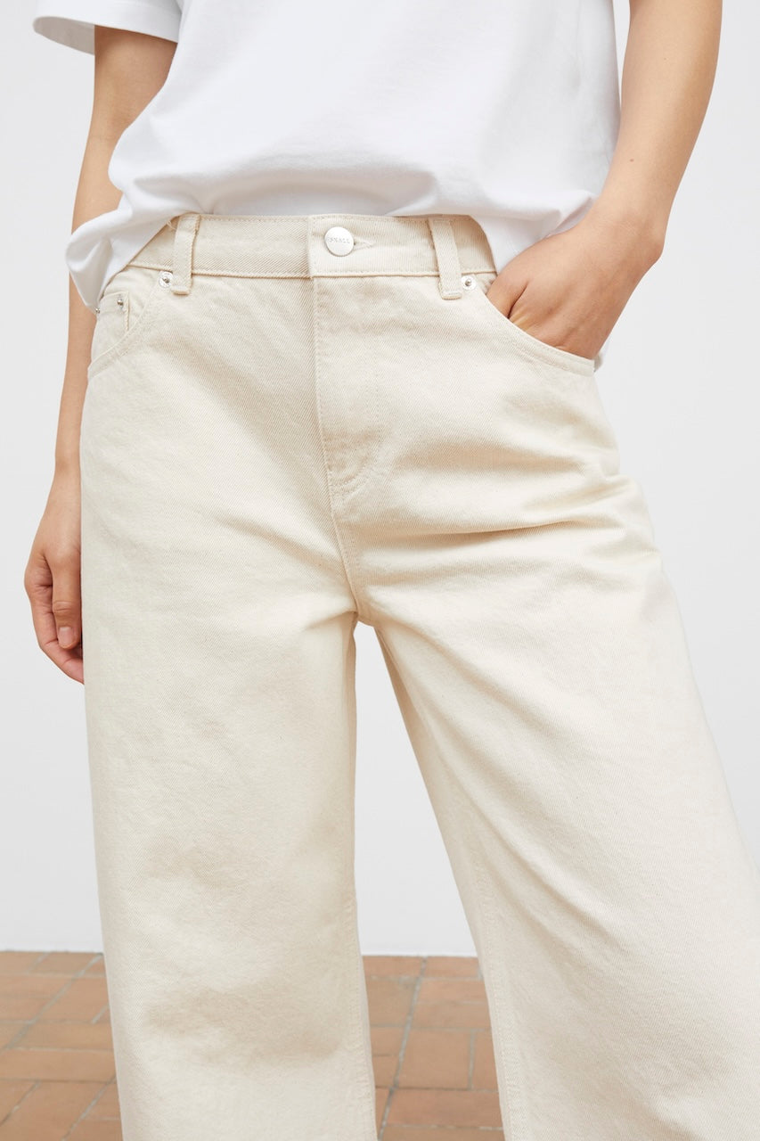 Taylor Cropped Jeans ecru