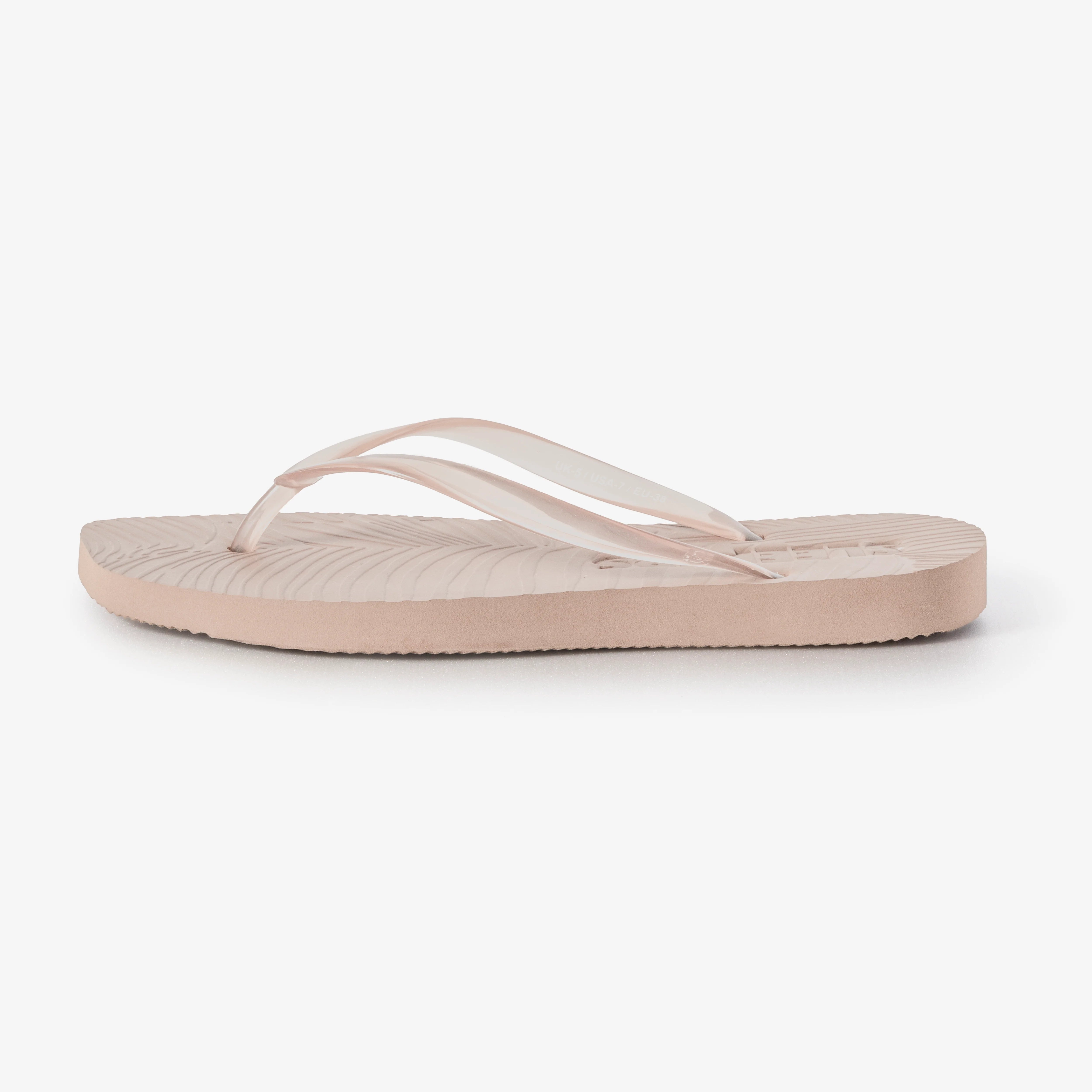 Tapered Flip Flop eggnog clear trans