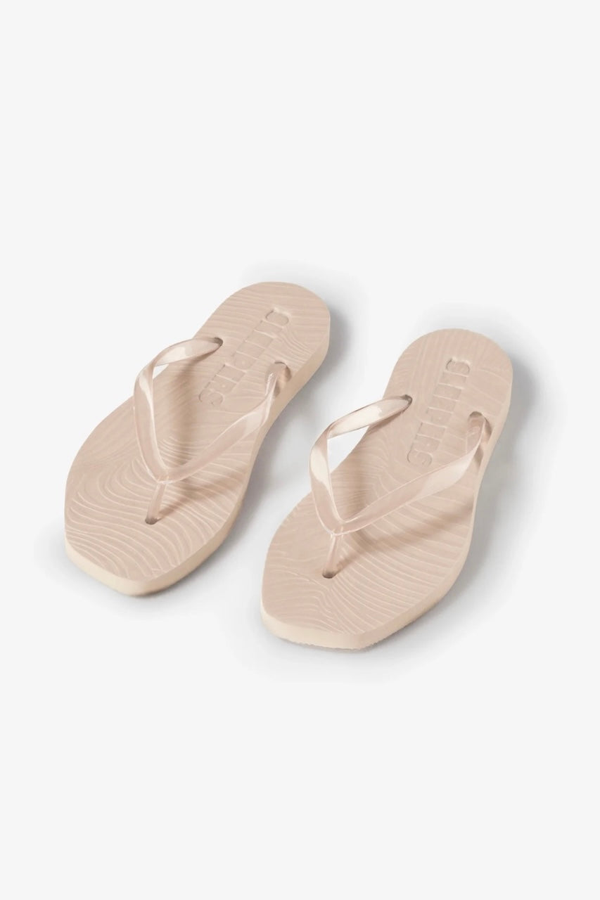 Tapered Flip Flop eggnog clear trans