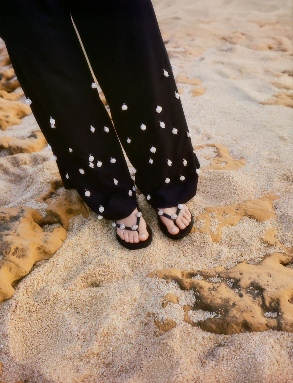 Tapered Flip Flop pearl ibiza black