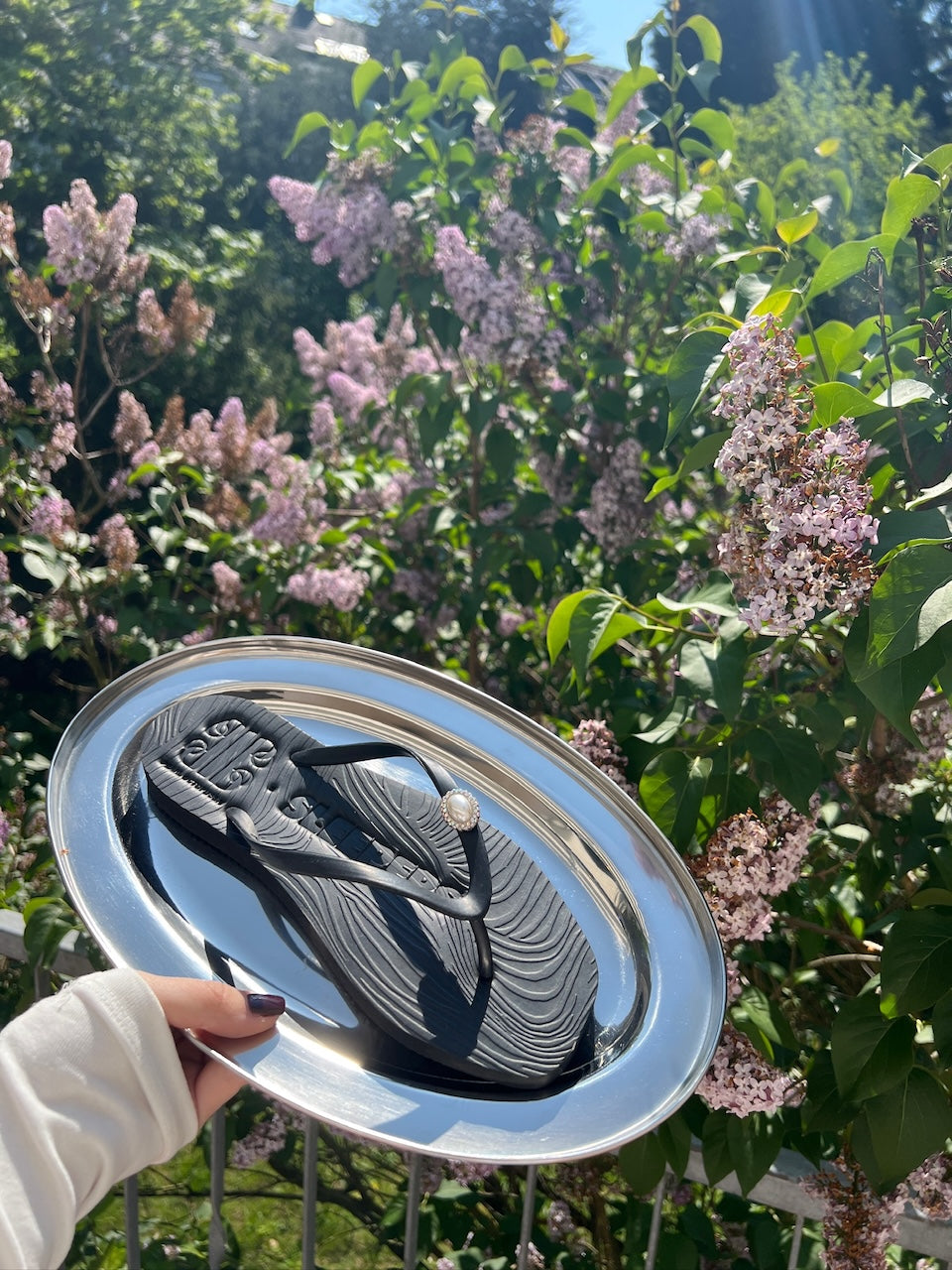 Tapered Flip Flop pearl marseille black