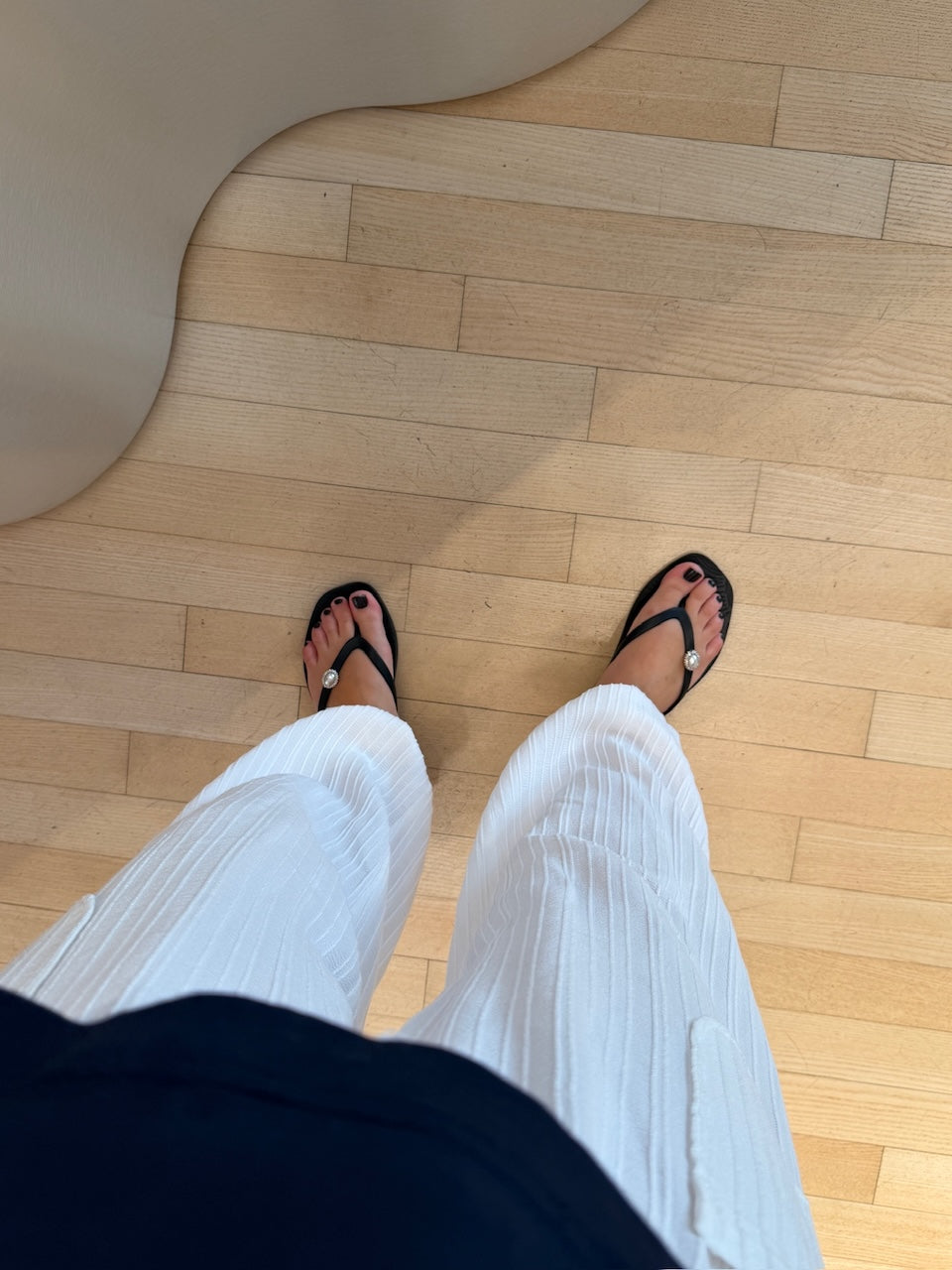 Tapered Flip Flop pearl marseille black