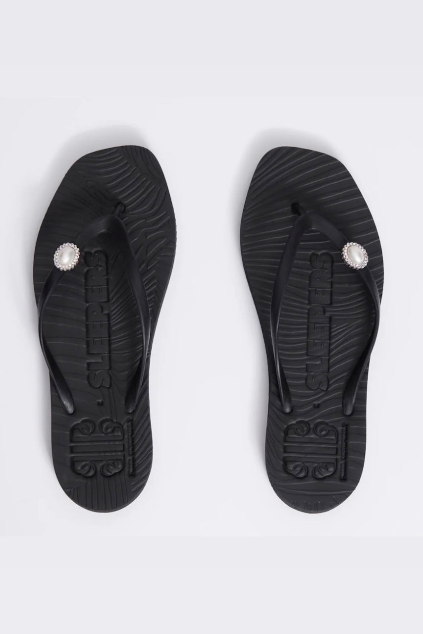 Tapered Flip Flop pearl marseille black