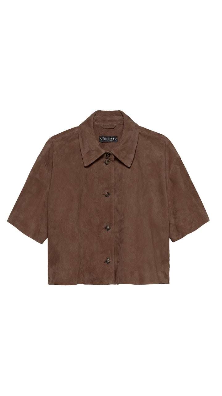 Eveline Goat Suede Top marrone