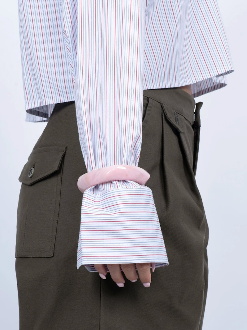 Chunky Bangle pink marble