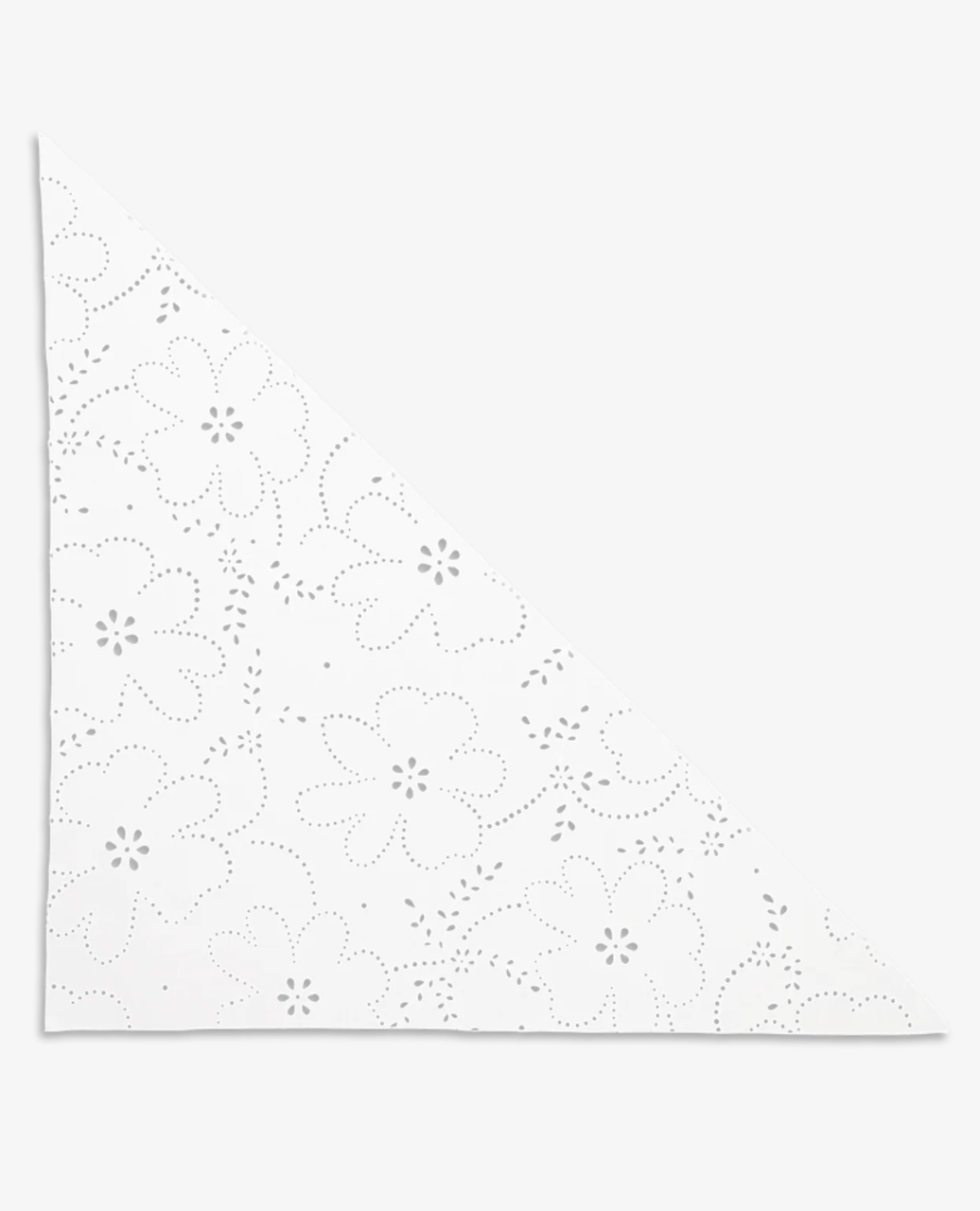 Floral Borderie Bandana Scarf soft white