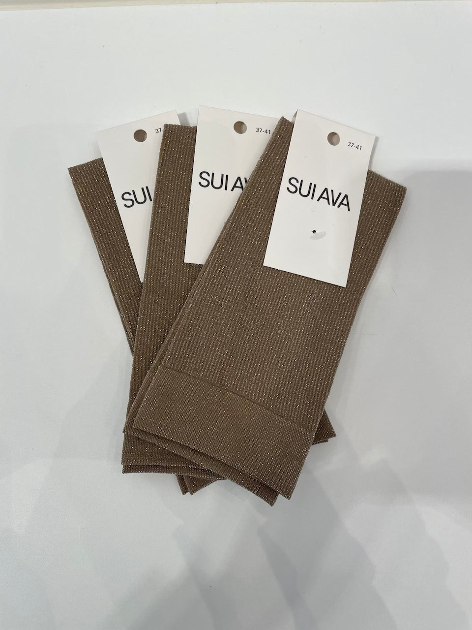 Glitter Socks taupe glitter