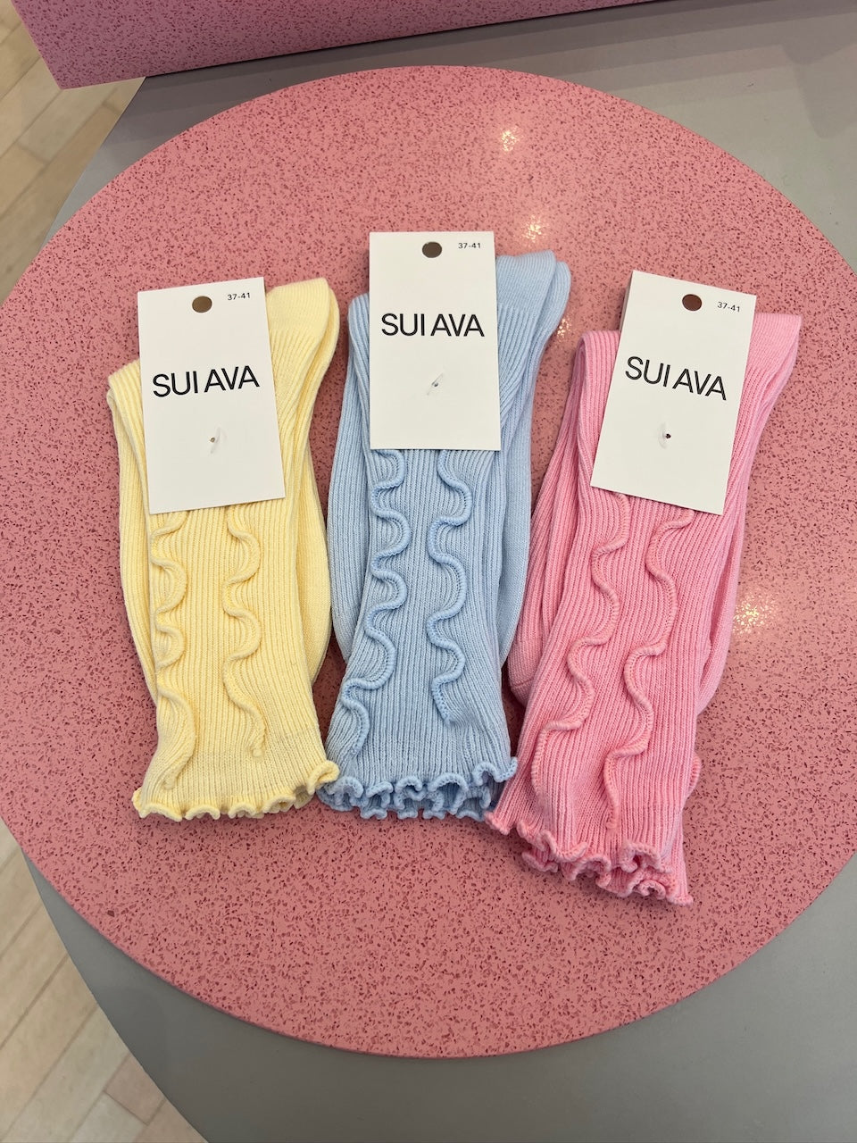 Ruffle Pastel Socks pastel yellow