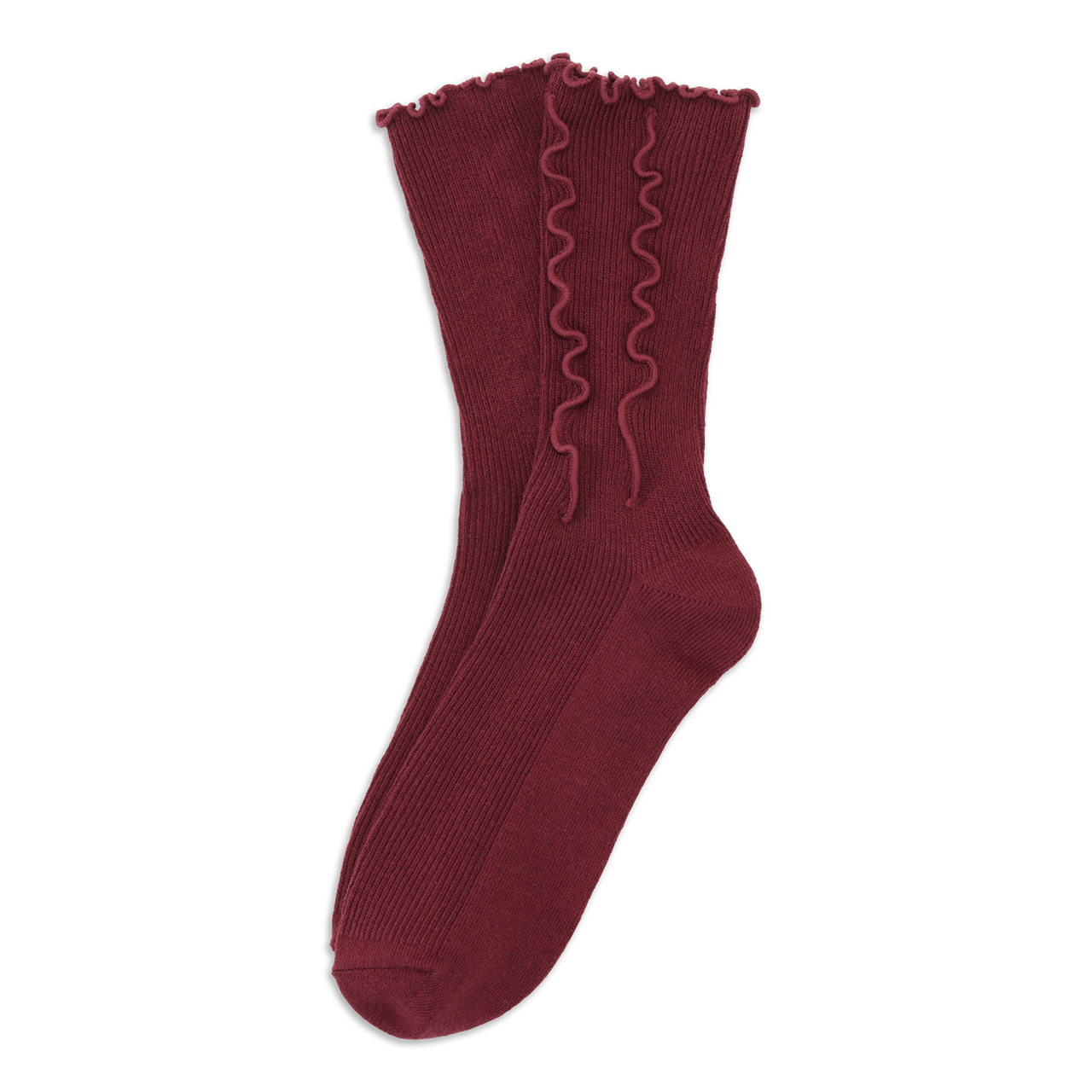 Ruffle Socks burgundy