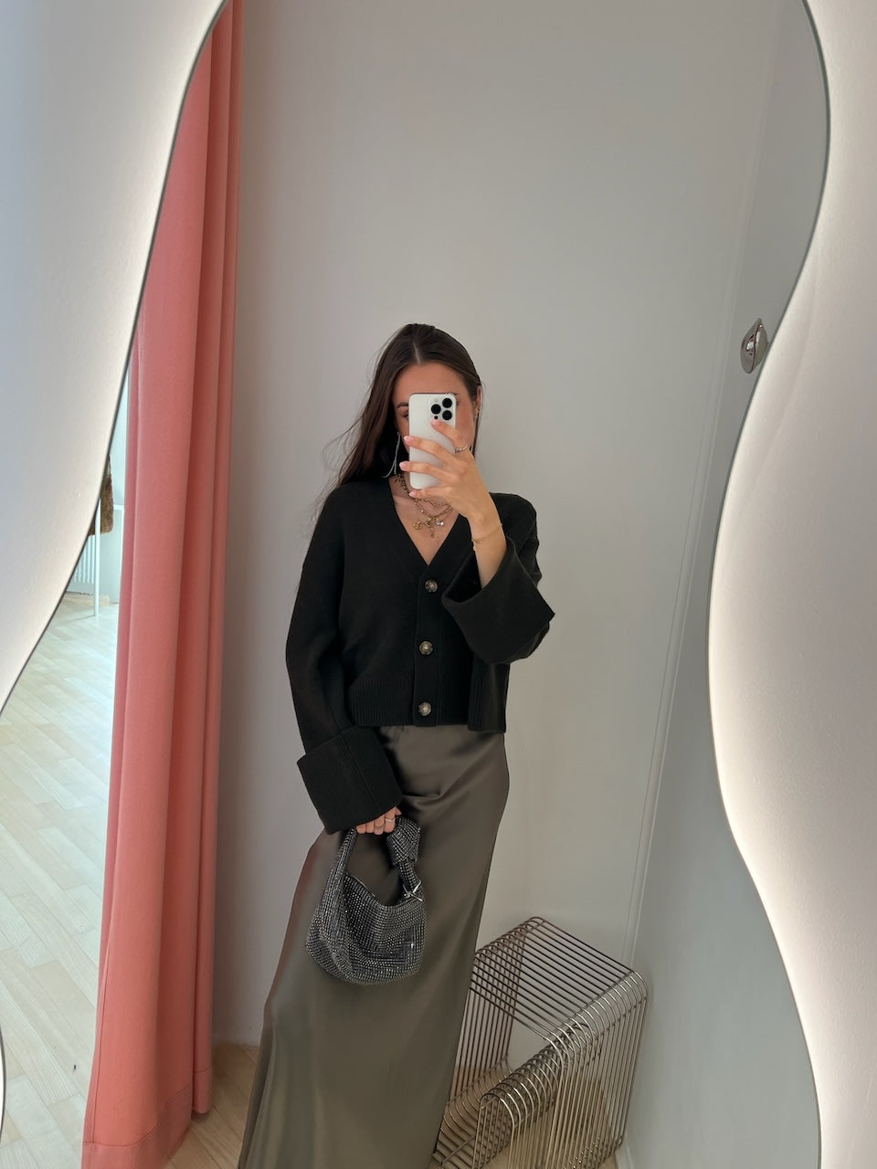 Silvermoon Crystal Bag black crystal