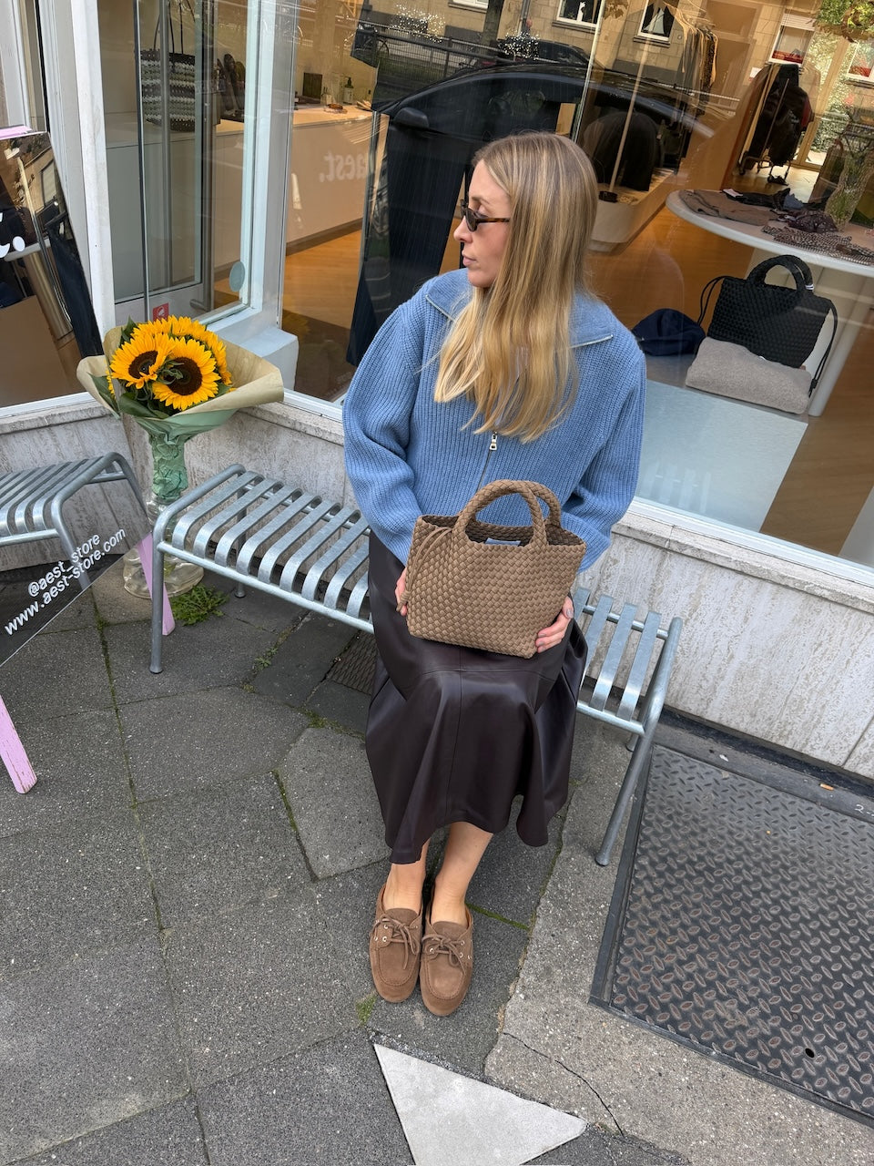 Fleur Midiskirt dark brown