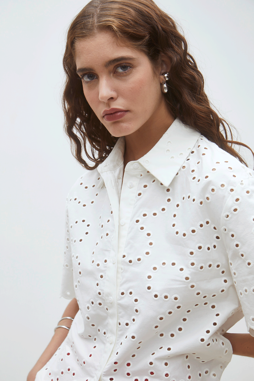 Lory Blouse blanc casse
