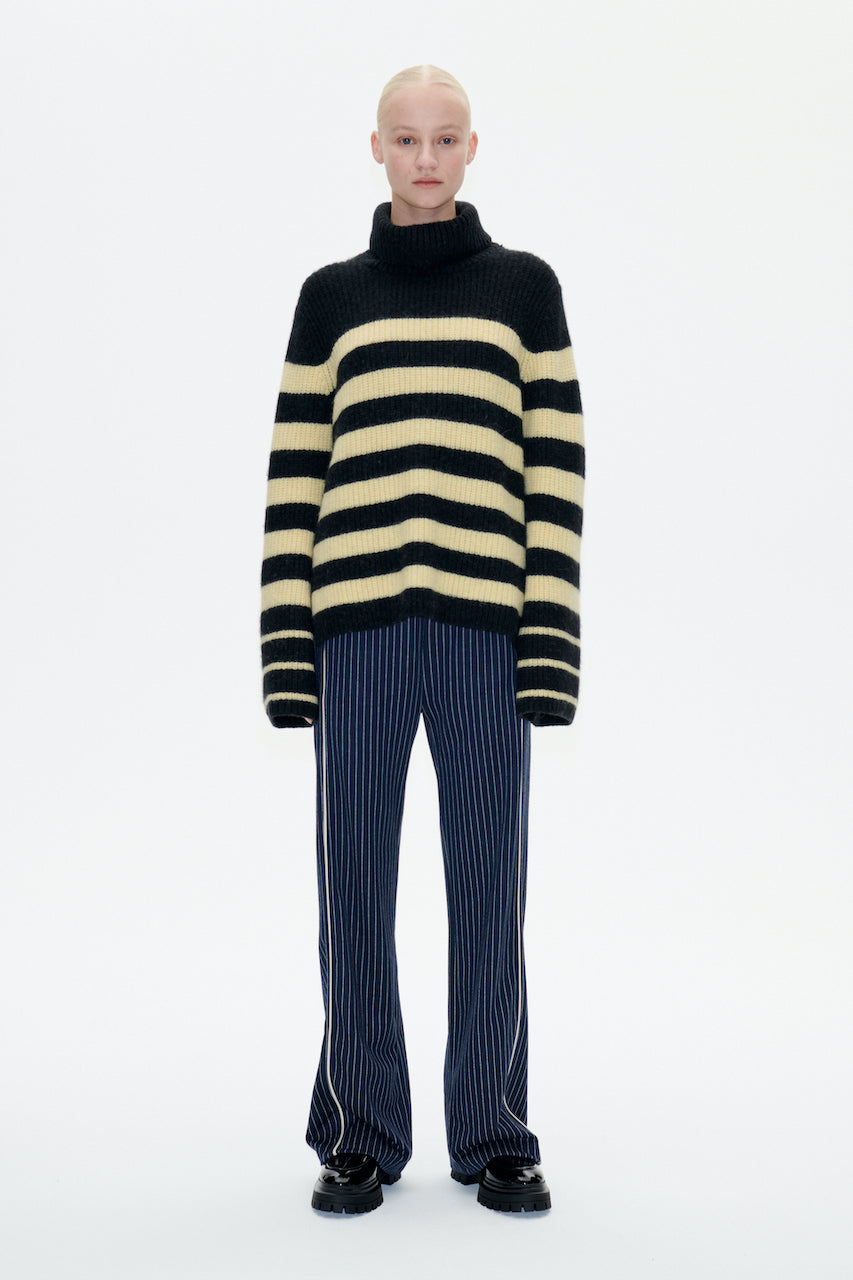 Chikita Sweater black yellow breton