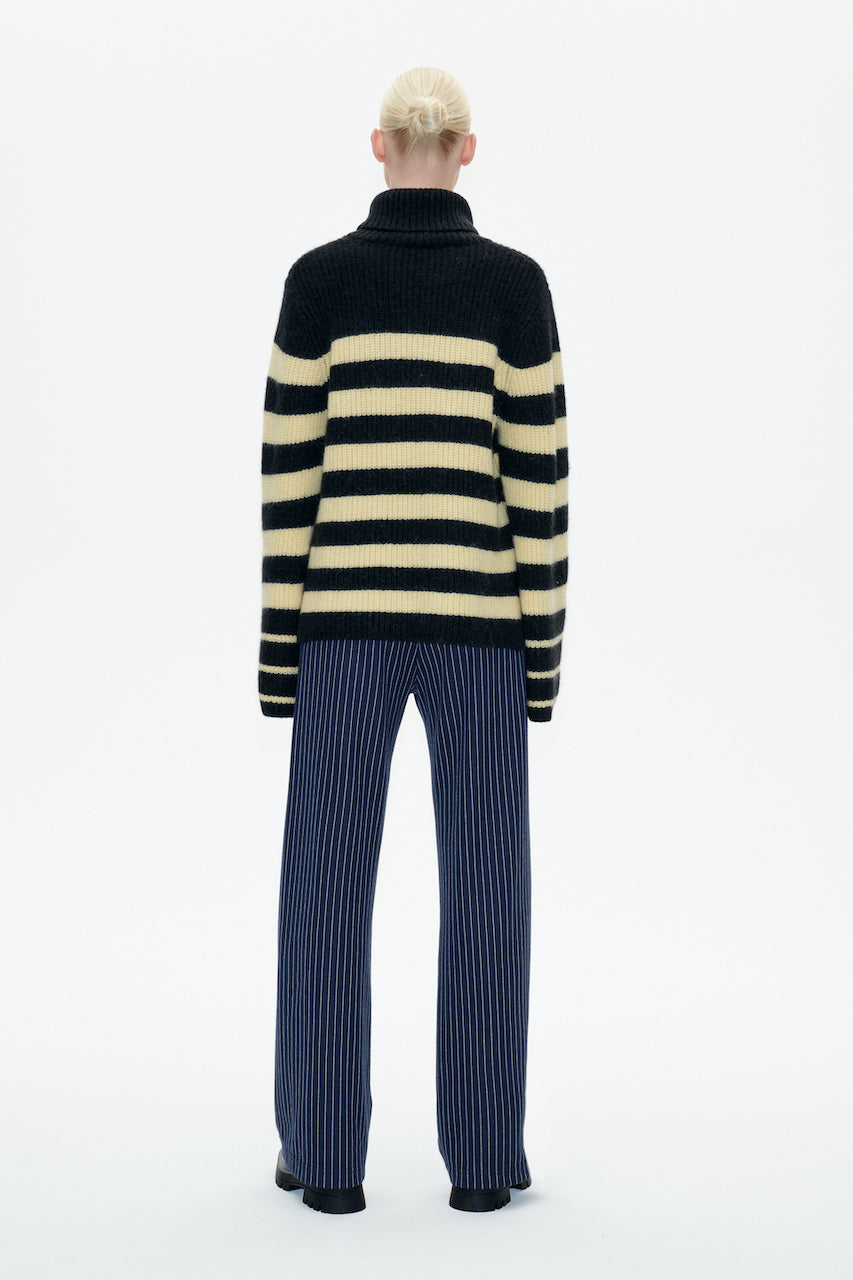 Chikita Sweater black yellow breton