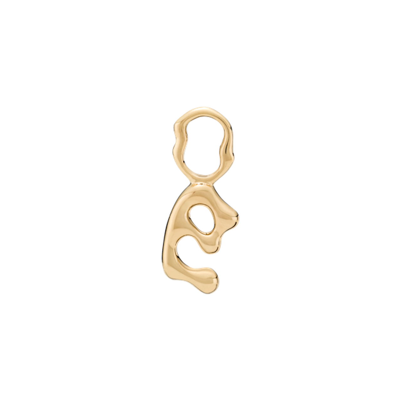 Fluent Letter E Charm Earring Gold