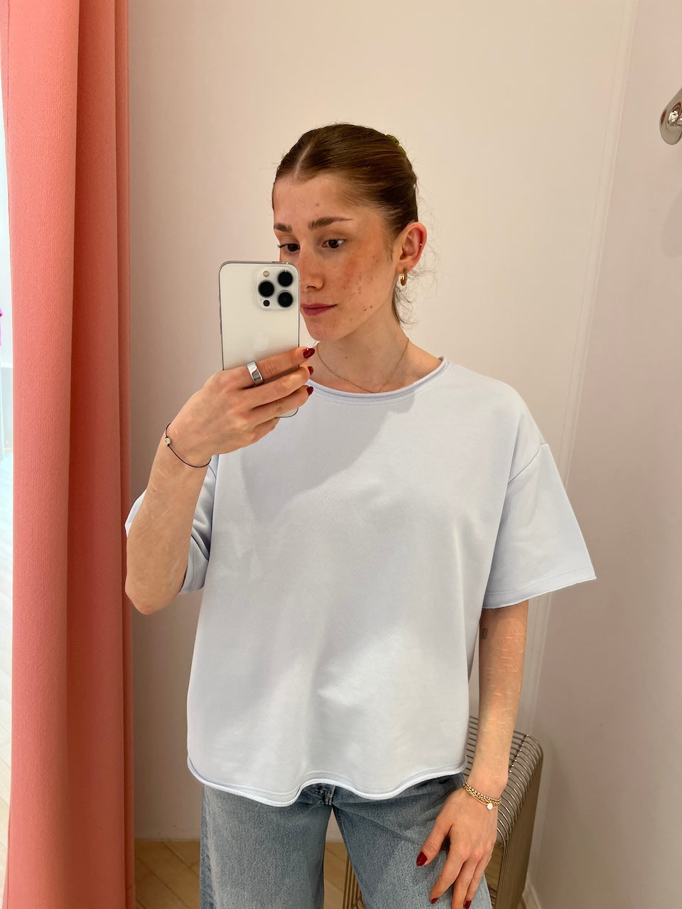 Skylar Boxy Tee Sweat aqua