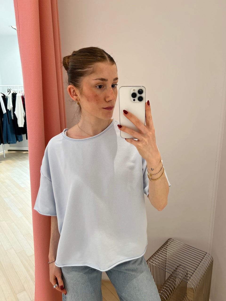 Skylar Boxy Tee Sweat aqua