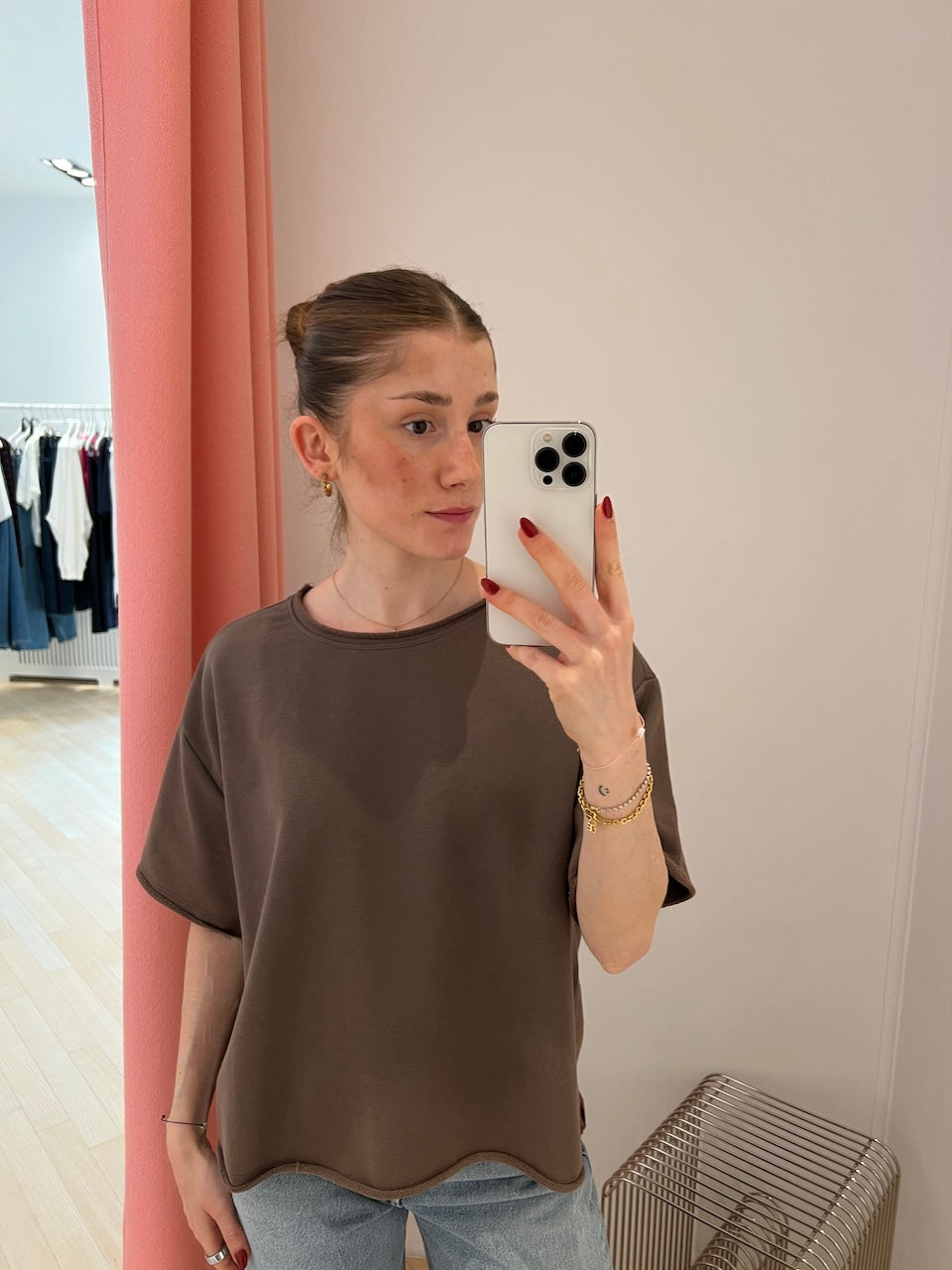 Skylar Boxy Tee Sweat choco